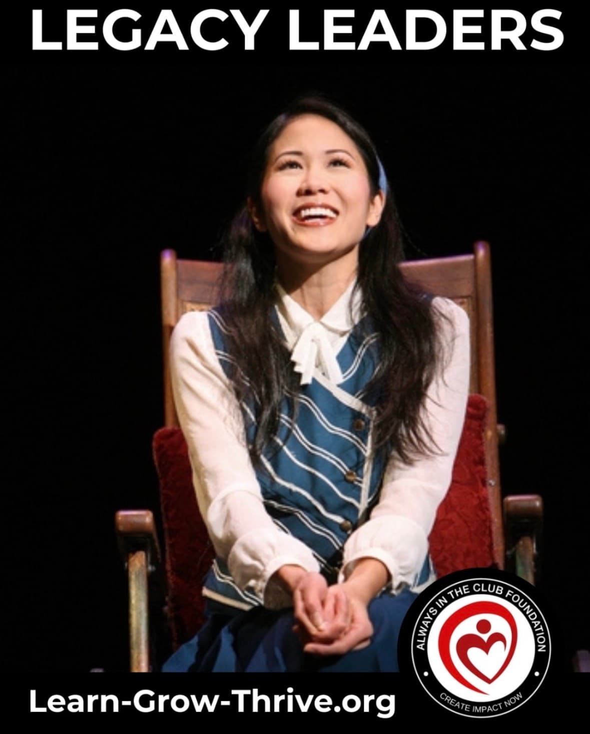Deedee Magno Hall mentoring a young performer on stage
