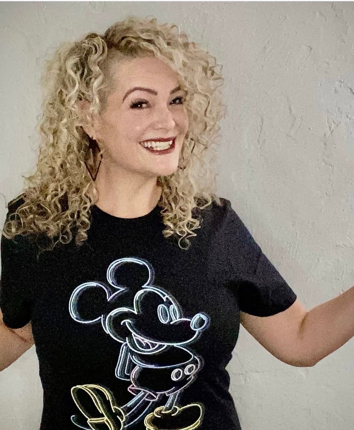 Jennifer Kramer wearing a Mickey & Friends Collection tee