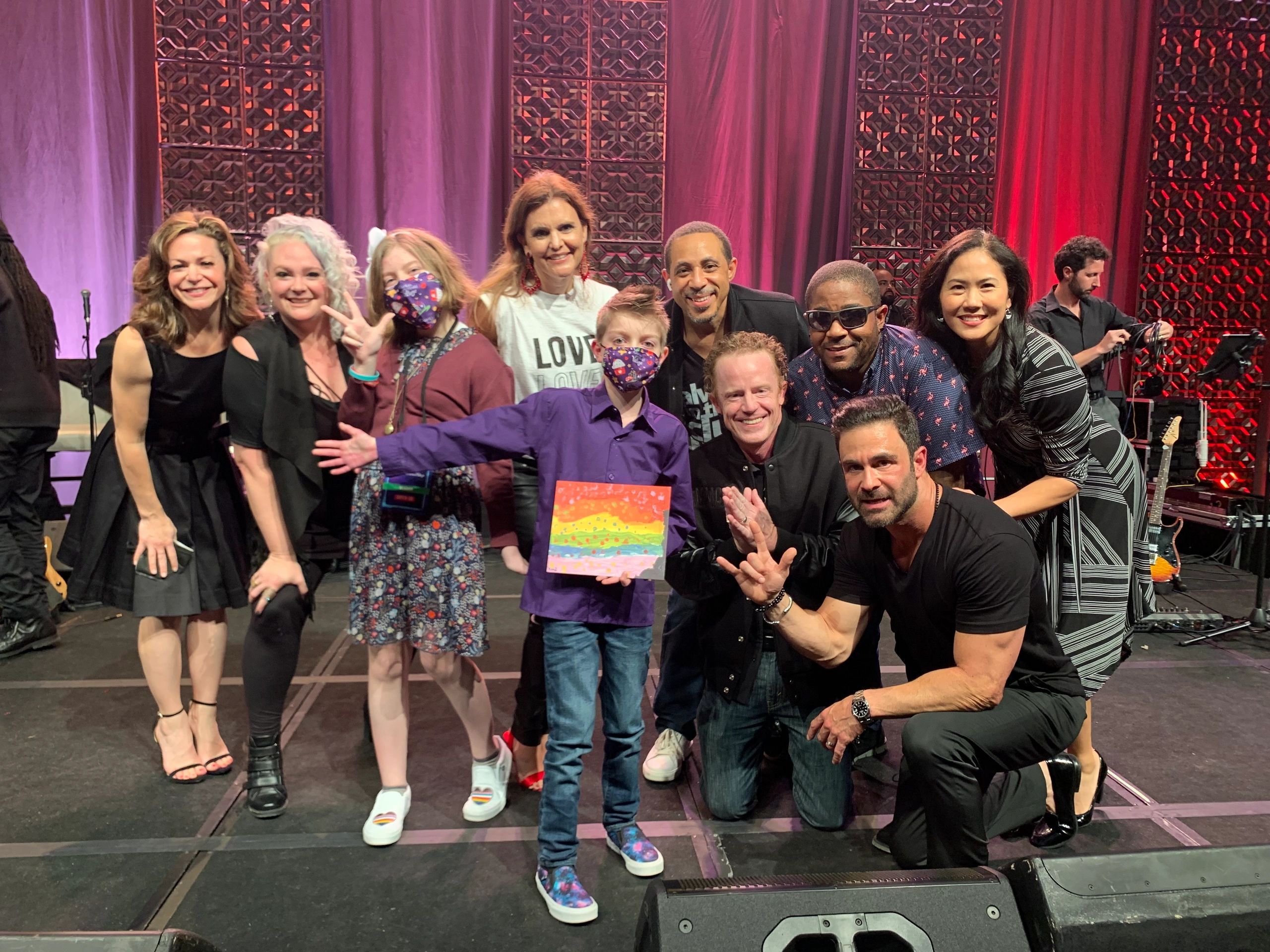 Mouseketeers on the DIS Family Reunion panel with a young guest